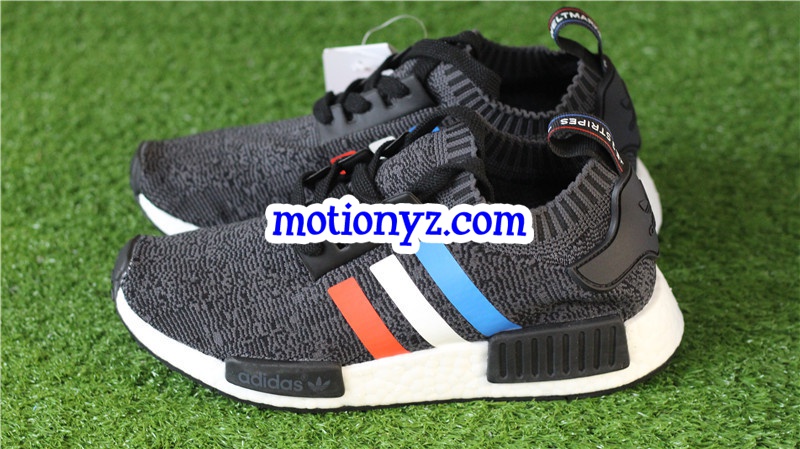 Real Boost Adidas NMD R1 Primeknit Tricolor Black